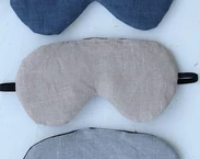 Adjustable sleeping eye mask, beige linen both sides travel gifts, Eye cover for Travel