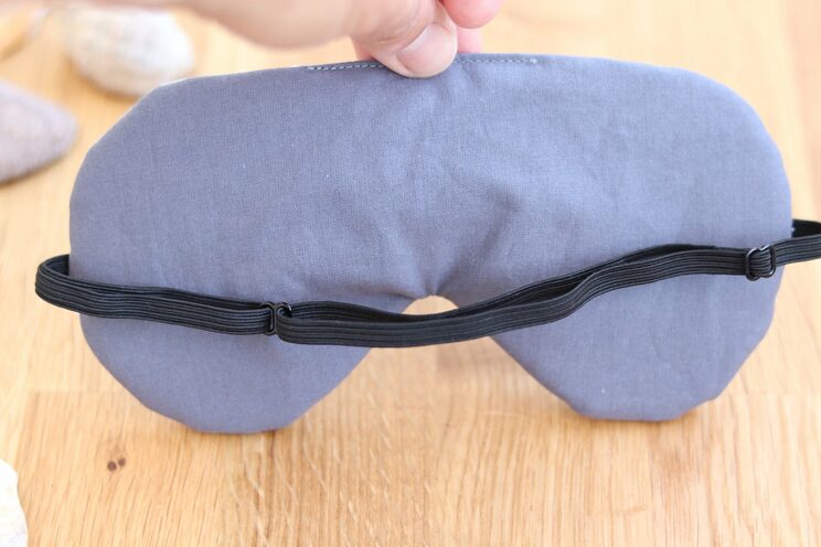 Verstellbare Schlafaugenmaske, Reisegeschenke Aus Baumwolle Mit Hellgrauen Punkten, Organische Augenabdeckung Für Die