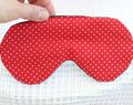Adjustable Sleeping Eye Mask, Red Dots Cotton Travel Gifts, Organic Eye Cover For Travel