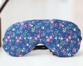 Verstellbare Schlafaugenmaske, Reisegeschenke Aus Blauer Blumenbaumwolle, Bio Augenabdeckung Für Die Reise