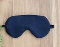 Navy blue adjustable sleeping eye mask, linen travel gifts for men, Eye cover for Travel