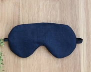 Navy blue adjustable sleeping eye mask, linen travel gifts for men, Eye cover for Travel