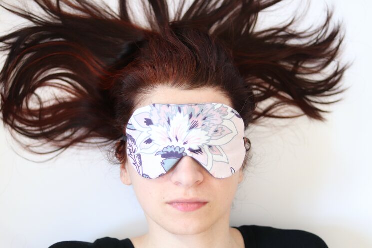 Orientalna Regulowana Maska Na Oczy Do Spania, Upominki Z Bawełny W Kwiaty, Organic Eye Cover For Travel
