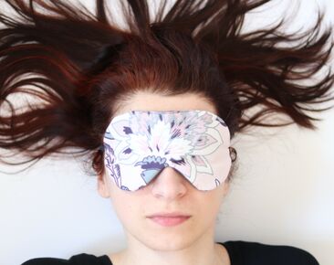 Orijentalna podesiva maska za oči za spavanje, cvjetni pamučni darovi za putovanja, organska navlaka za oči za putovanja
