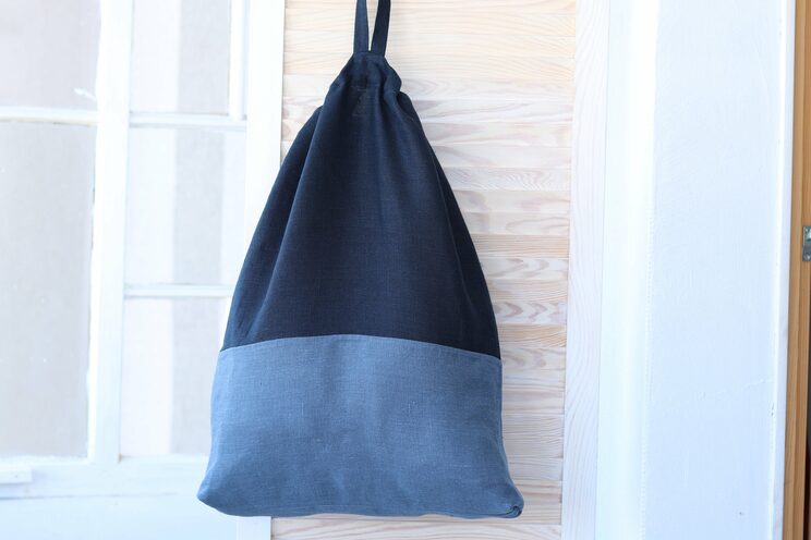 Travel Lingerie Bag, Linen Dirty Clothes Bag, Travel Accessories, Hanging Laundry Bag, Flax Fabric, Linen Underwear Bag,