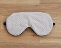 Adjustable Sleeping Eye Mask, Beige Dots Cotton Travel Gifts, Organic Eye Cover For Travel