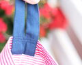 Travel Laundry Bag, Lingerie Bag, Red Stripes Bag, Travel Accessories, Personalized Travel Bag, Pyjama Bag 