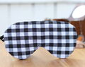 Verstellbare Schlafaugenmaske, Schwarz Weiß Karierte Reisegeschenke Aus Baumwolle, Organische Augenabdeckung Für Die