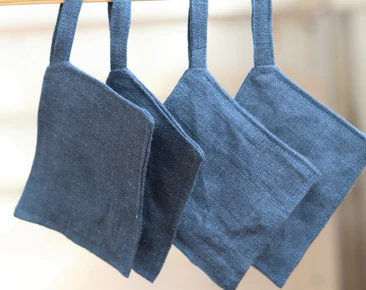 Linen Cleaning Organic pads, Zero waste lifestyle, Reusable Kitchen pads set of 4, Linen Washcloth 