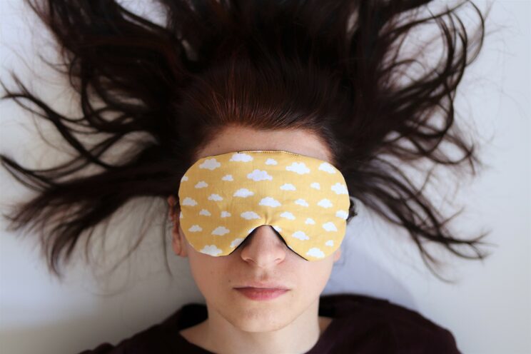 Prilagodljiva Maska Za Oči Za Spavanje, Navlaka Za Spavanje S Otisnutim Oblacima, Organski Darovi Za Putovanja Za Nju