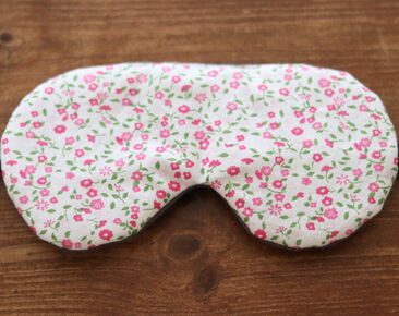 Adjustable sleeping eye mask, travel bridal shower gift, cute floral cotton travel gifts, Organic Eye cover for Travel 