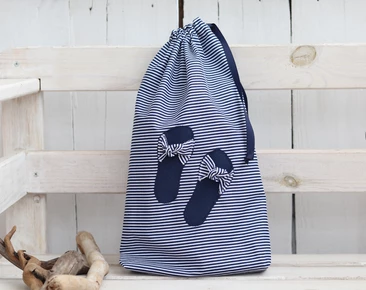Organisateur de sac à chaussures mignon, cadeau pour elle, sac à chaussures de voyage Stripes