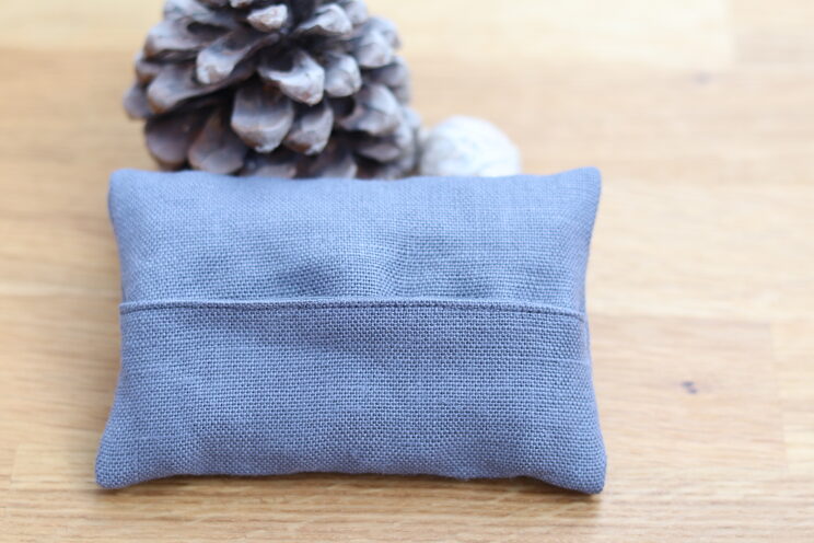 Elegant Dark Gray Linen 30th Birthday Idea, Personalized Travel Tissue Holder, Gift For Dad, Graduation Gift, Tissue