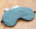 Adjustable Sleeping Eye Mask, Green Linen, Both Sides Travel Gifts, Eye Cover For Travel 
