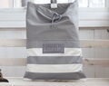 Wäschekorb Personalisierter Wäschekorb Mit Grauen Und Weißen Streifen Für Schmutzige Kleidung, Kinderzimmeraufbewahrung