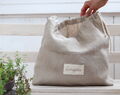 Linen Lingerie Bag, Laundry Travel Bag, Beige Custom Label Travel Accessories, Shoe Bag, Honeymoon Gift, Underwear Bag