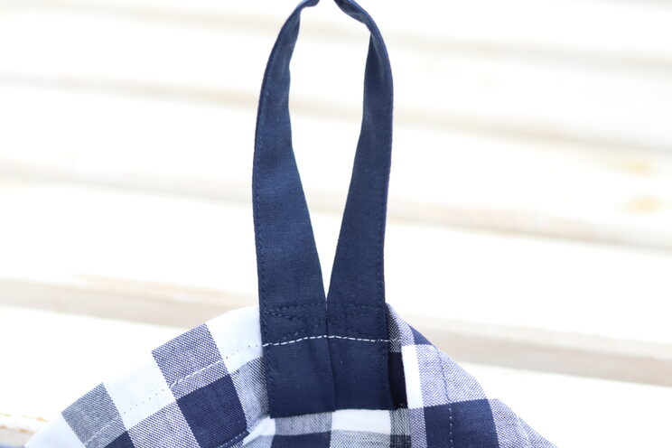 Travel Laundry Bag, Kids Dirty Clothes Bag, Travel Accessories, Travel Lingerie Bag, Navy Blue Checkered, Grating,