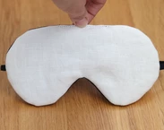 Elegant Adjustable sleeping eye mask, Ecru linen Eye cover for Travel, wedding gift for her