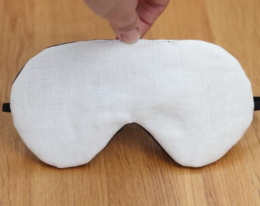 Elegant verstelbaar slaapoogmasker, ecru linnen oogkap voor op reis, reisgeschenken voor hem of haar