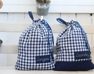 Travel laundry bags for kids with name, baby travel lingerie organizer, kindergarten pouches
