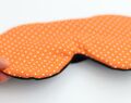 Verstellbare Schlafaugenmaske, Reisegeschenke Aus Baumwolle Mit Orangefarbenen Punkten, Organische Augenabdeckung Für