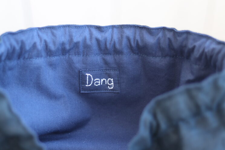 Ručne Vyrobený ľanový Batoh S Vreckom Na Zips Modrá Kvetinová Látka 40x30cm ~ 15,7" X 11,8"