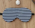 Adjustable Sleeping Eye Mask, Black And White Stripes Cotton Travel Gifts, Organic Eye Cover For Travel