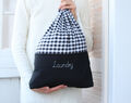 Travel Laundry Bag, Checkered Dirty Clothes Bag, Black And White Travel Accessories, Grating Travel Lingerie Bag,