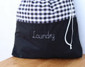 Travel Laundry Bag, Checkered Dirty Clothes Bag, Black And White Travel Accessories, Grating Travel Lingerie Bag,
