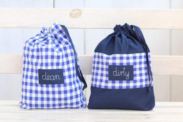 Personalized Travel Pouches For Kids, Zero Waste Kindergarten Clean And Dirty Lingerie Bags, Kids Travel Organizer,
