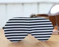 Adjustable Sleeping Eye Mask, Black And White Stripes Cotton Travel Gifts, Organic Eye Cover For Travel