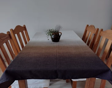 Ombre tablecloth shades of brown
