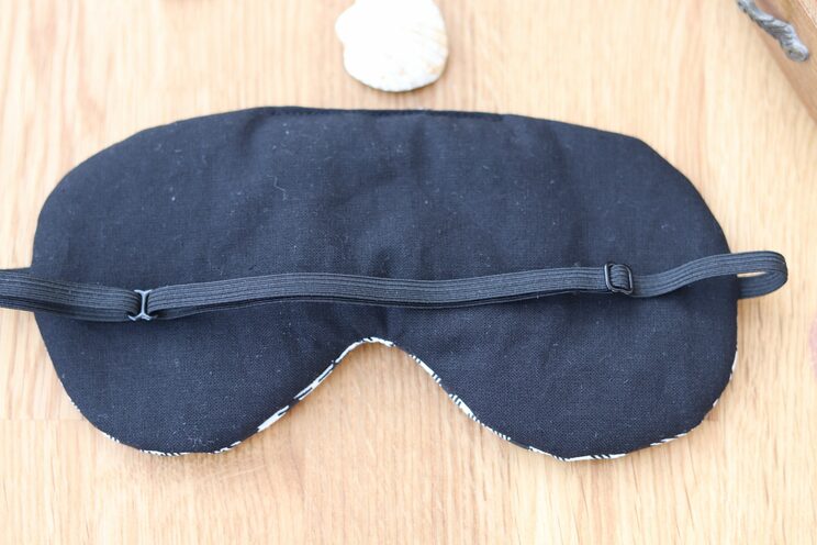 Adjustable Sleeping Eye Mask, Black And White Stripes Cotton Travel Gifts, Organic Eye Cover For Travel