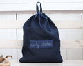 Lanena tamnoplava torba s prilagođenom etiketom Putni dodaci dar za medeni mjesec
