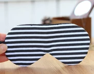 Adjustable sleeping eye mask, black and white stripes cotton travel gifts, Organic Eye cover for Travel