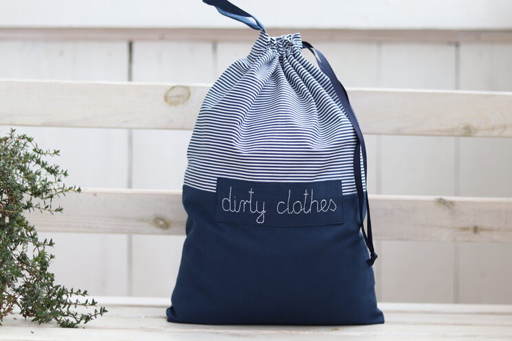 Travel Laundry Bag, Lingerie Bag, Stripes Bag, Travel Accessories, Personalized Travel Bag, Pyjama Bag 50x40