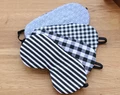 Adjustable Sleeping Eye Mask, Black And White Stripes Cotton Travel Gifts, Organic Eye Cover For Travel