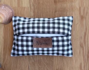Personalizirani držač maramica, džep za putnu maramicu, crni karo Elegantne ideje za darove za 50. rođendan za tatu