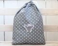 Gift For Her 30th Birthday, Travel Lingerie Bag, Grey Cute Underwear Bag For Her, Bridal Shower Gift, Reusable