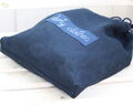 Linen Navy Blue Lingerie Bag With Name Honeymoon Travel Accessories Gift