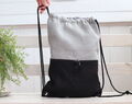 Linen Backpack With Pocket, Lightweight Travel Gift For Her Or Him 40x30cm ~ 15.7" X 11.8"