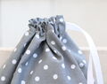 Gray Dots Shoe Bag Organizer, Cute Travel Shoe Bag, Original Gift For Her