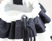 Personalized Laundry Hamper, Cotton black stripes laundry organizer for dirty clothes