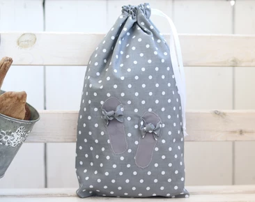 Grijze stippen schoenentas organisator, Cute Travel Shoe Bag, origineel cadeau voor haar
