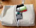 Cotton Cosmetic Bag, Travel Organizer, Travel Lingerie Bag, Personalized Travel Accessories, Underwear Organizer,
