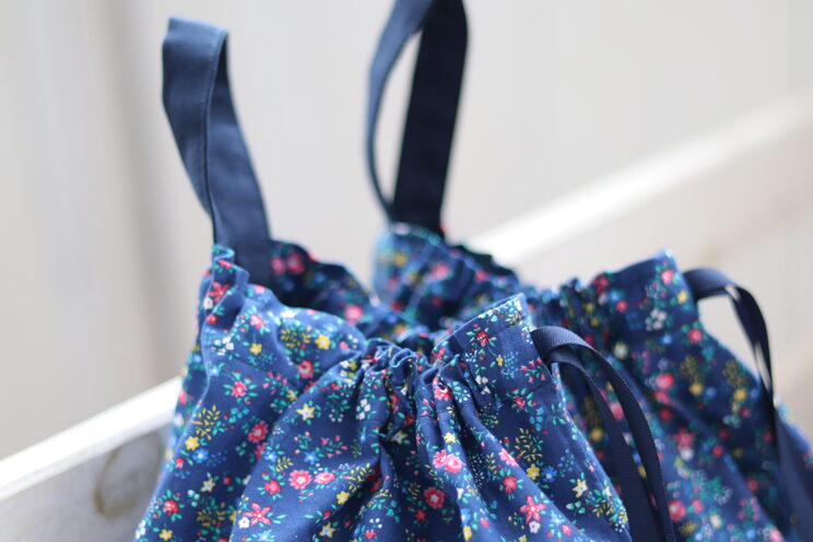 Laundry Bag, Lingerie Bag Blue Floral, Laundry Travel Bag, Custom Label Travel Accessories, Shoe Bag, Honeymoon Gift,