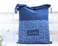 College Wäschekorb Mit Namen, Personalisiertes Blaues Blumengeschenk Für Kinderzimmer, Wäschetasche, ästhetische Tasche
