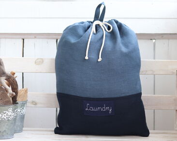 Bolsa de lencería de viaje hecha a mano, bolsa de lavandería colgante, accesorio de viaje, tela de lino, bolsa de ropa interior de lino