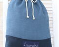 Handmade Travel Lingerie Bag, Hanging Laundry Bag, Travel Accessory, Flax Fabric, Linen Underwear Bag