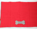 Travel Pet Blanket Personalized, Dog Or Cat Roll Up Mat, Red Portable Bad Cover Outdoor Fabric